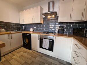 Refurbished kitchen in property